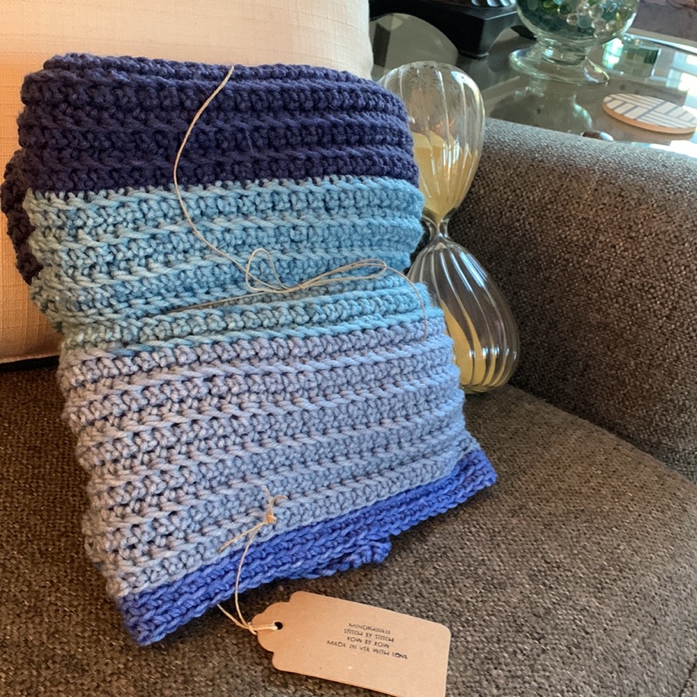 “Ocean Waves” child’s blanket to comfort and keep them cozy. Made with love USA